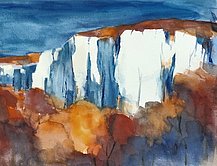 Jurafelsen - Aquarell -