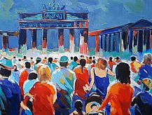 Brandenburger Tor - Öl auf Leinwand - 80 x 80 cm