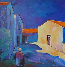 In der Extremadura -Öl auf leinwand - 80 x 80 cm 