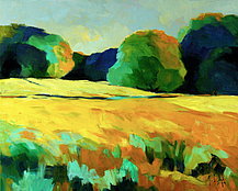 Das Kornfeld - Öl auf Leinwand - 80 x 100