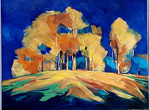 Baumgruppe - Öl auf Leinwand - 70 x 90 