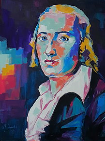 Hölderlin - Acryl auf Leinwand