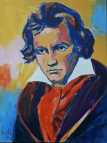 Beethoven - Acryl auf Leinwand -