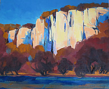 An der oberen Donau - Öl auf Leinwand - 80 x 100 